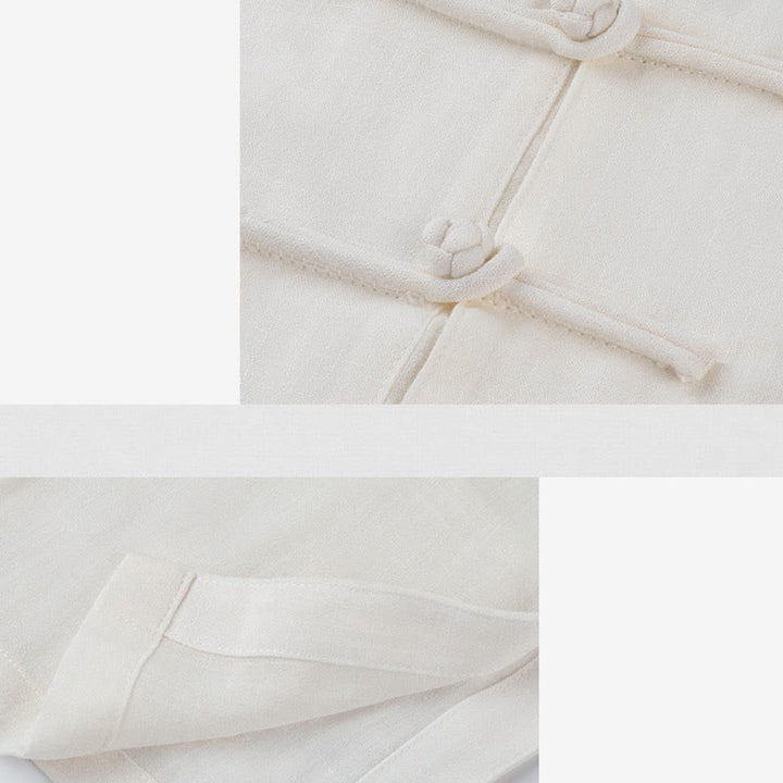 Ensemble de vêtements unisexe avec boutons en forme de grenouille et Buddha Stones, couleur unie, méditation, prière, spirituel, zen, tai-chi, qigong - image 16