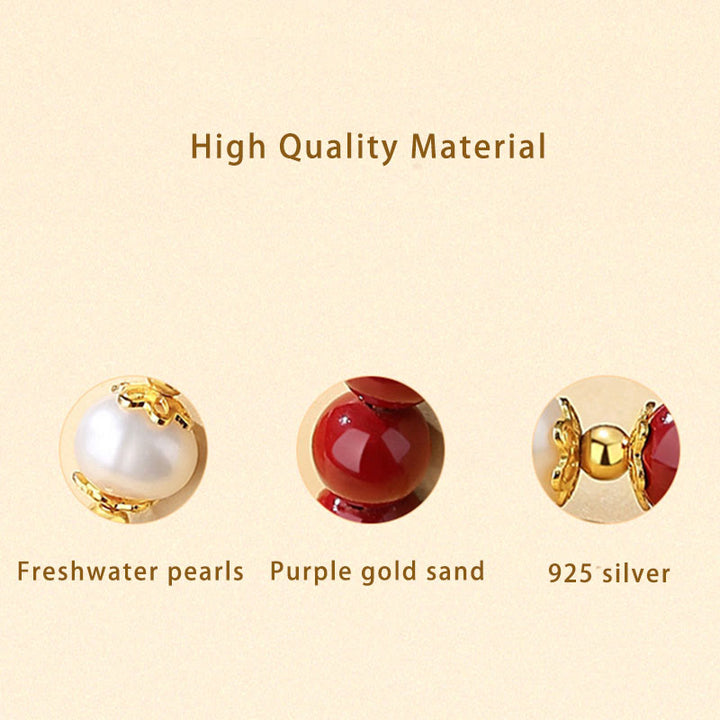 Ensemble de bijoux Buddha Stones, pendentif, bracelet et boucles d'oreilles en argent sterling 925 et perles de cinabre naturelles - image 4