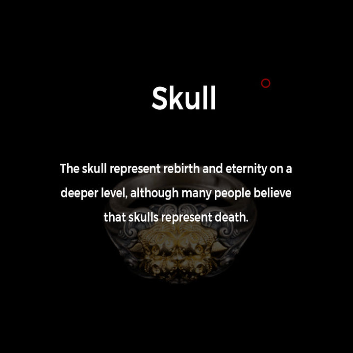 Bague ajustable en argent sterling 925 avec protection du crâne tibétain et Buddha Stones - image 8