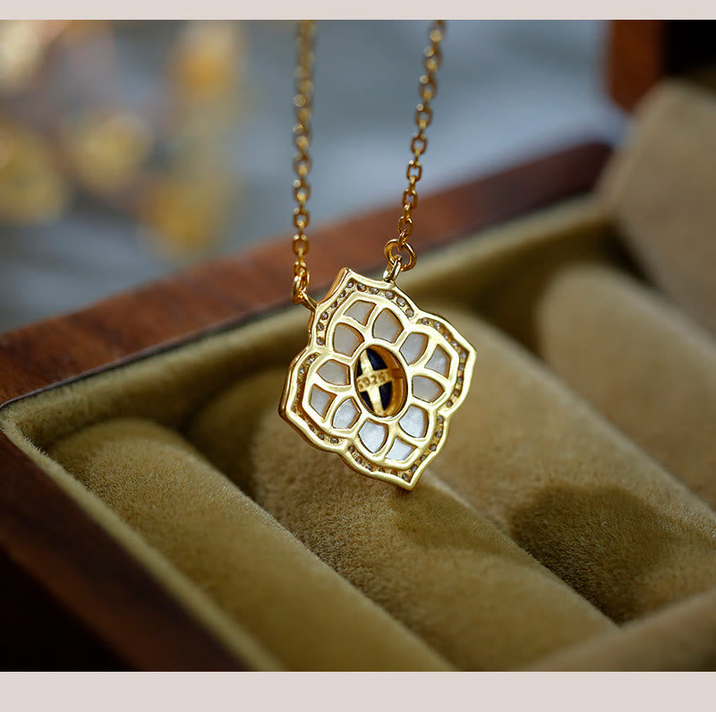 Ensemble de bijoux avec boucles d'oreilles, collier et pendentif en argent Buddha Stones 925 avec pierre de tridacna et lazurite prismatique - image 2