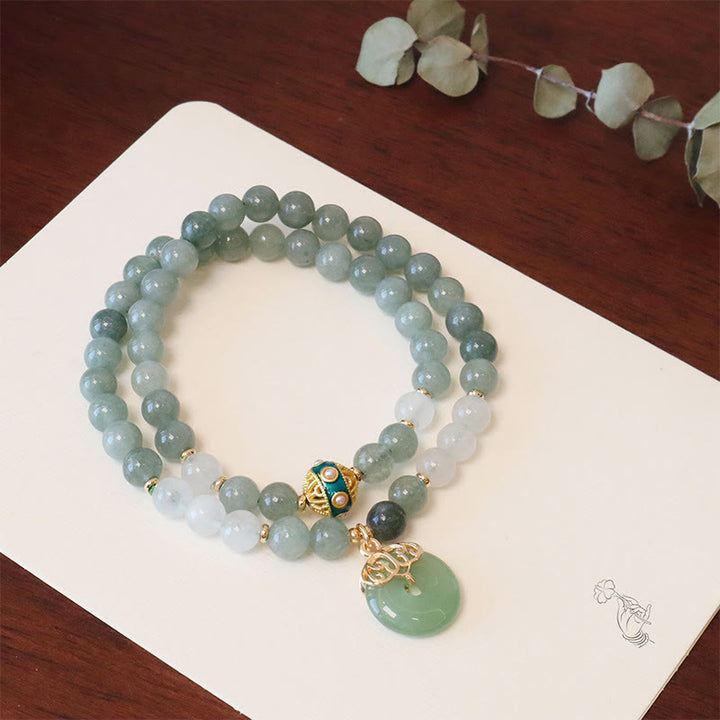 Bracelet porte-bonheur en jade à une ou deux couches Buddha Stones