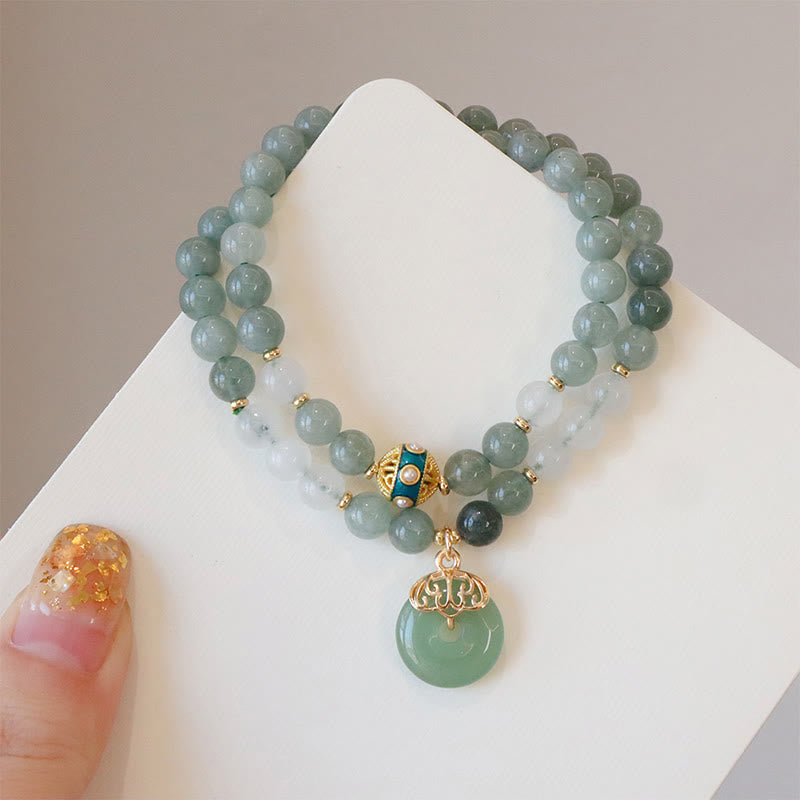 Bracelet porte-bonheur en jade à une ou deux couches Buddha Stones
