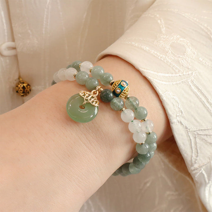 Bracelet porte-bonheur en jade à une ou deux couches Buddha Stones