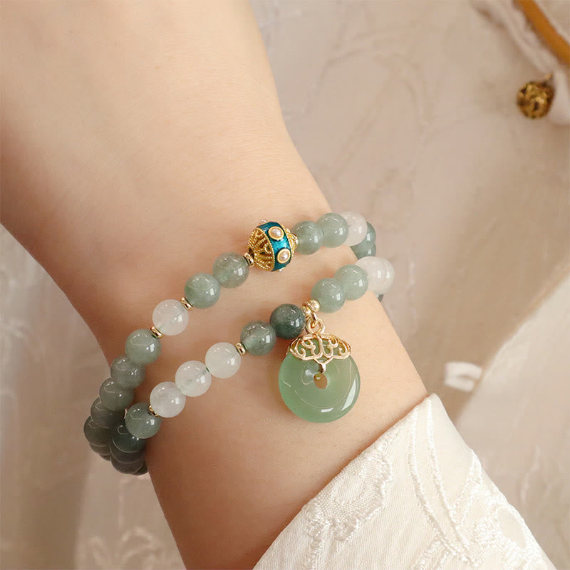 Bracelet porte-bonheur en jade à une ou deux couches Buddha Stones