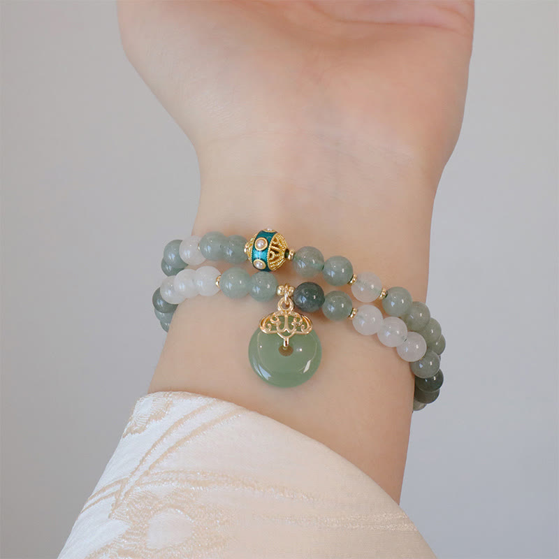 Bracelet porte-bonheur en jade à une ou deux couches Buddha Stones