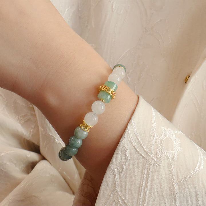 Bracelet porte-bonheur en jade à une ou deux couches Buddha Stones