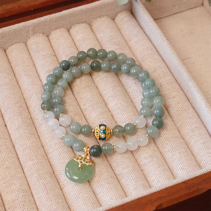 Bracelet porte-bonheur en jade à une ou deux couches Buddha Stones