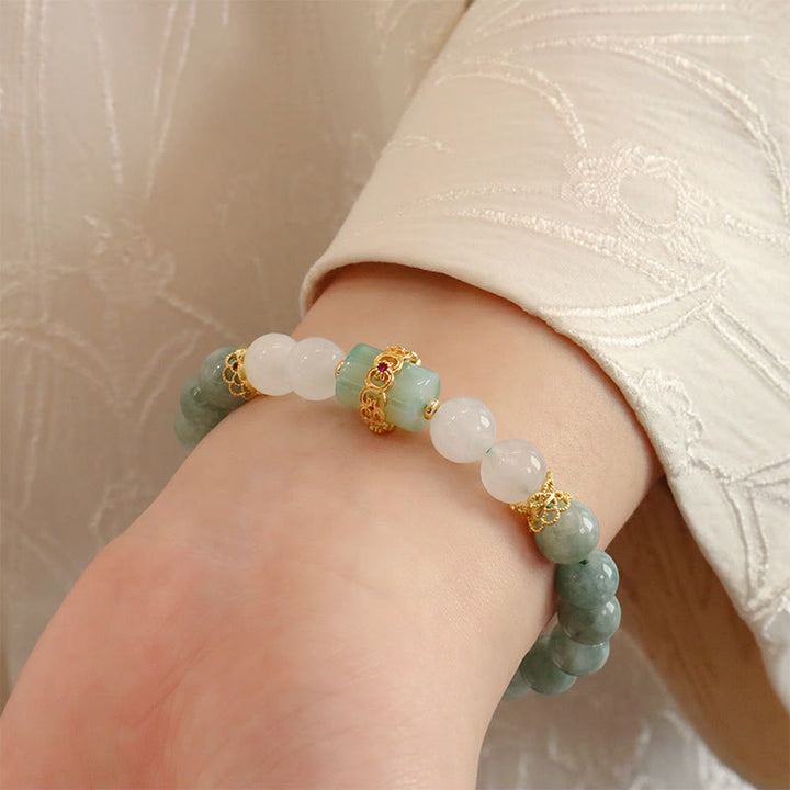 Bracelet porte-bonheur en jade à une ou deux couches Buddha Stones