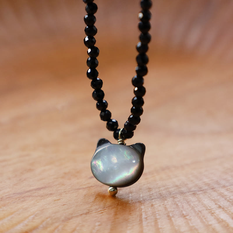 Buddha Stones et spinelle noire en forme de chat mignon - image 2