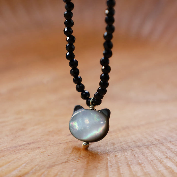 Buddha Stones et spinelle noire en forme de chat mignon - image 2