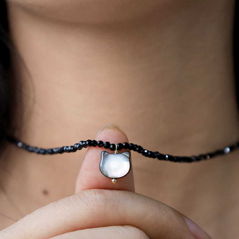 Buddha Stones et spinelle noire en forme de chat mignon - image 10