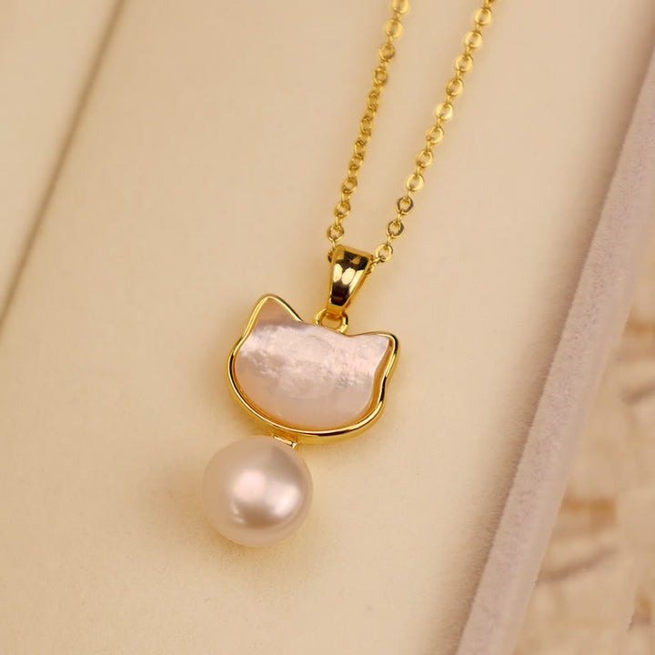 Collier pendentif et boucles d'oreilles en perles naturelles de Buddha Stones et cuivre pour chat - image 11