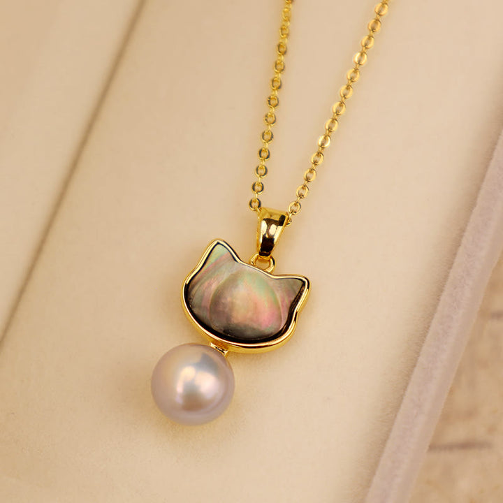 Collier pendentif et boucles d'oreilles en perles naturelles de Buddha Stones et cuivre pour chat - image 7