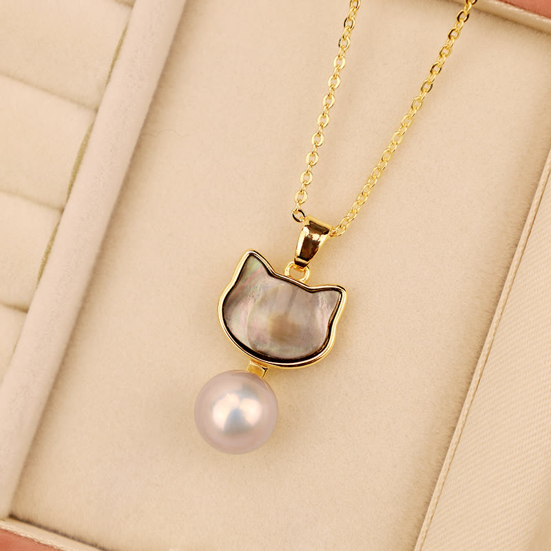Collier pendentif et boucles d'oreilles en perles naturelles de Buddha Stones et cuivre pour chat - image 6