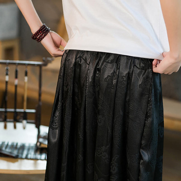 Pantalon sarouel ample pour homme avec poches et motif Buddha Stones