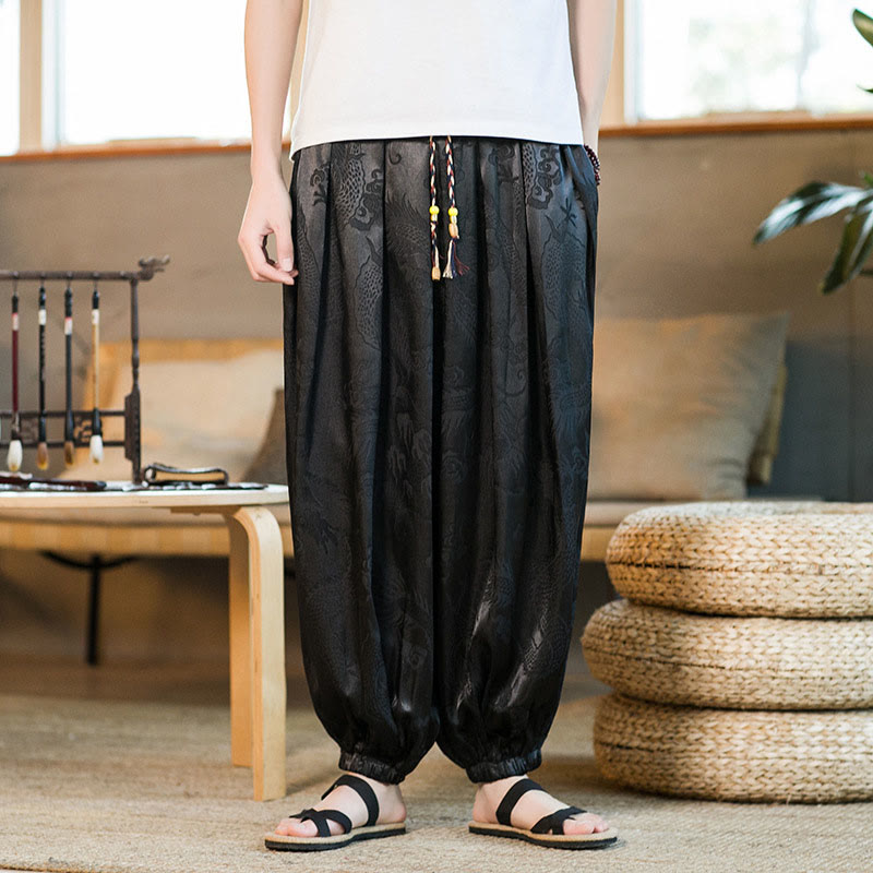 Pantalon sarouel ample pour homme avec poches et motif Buddha Stones - image 3
