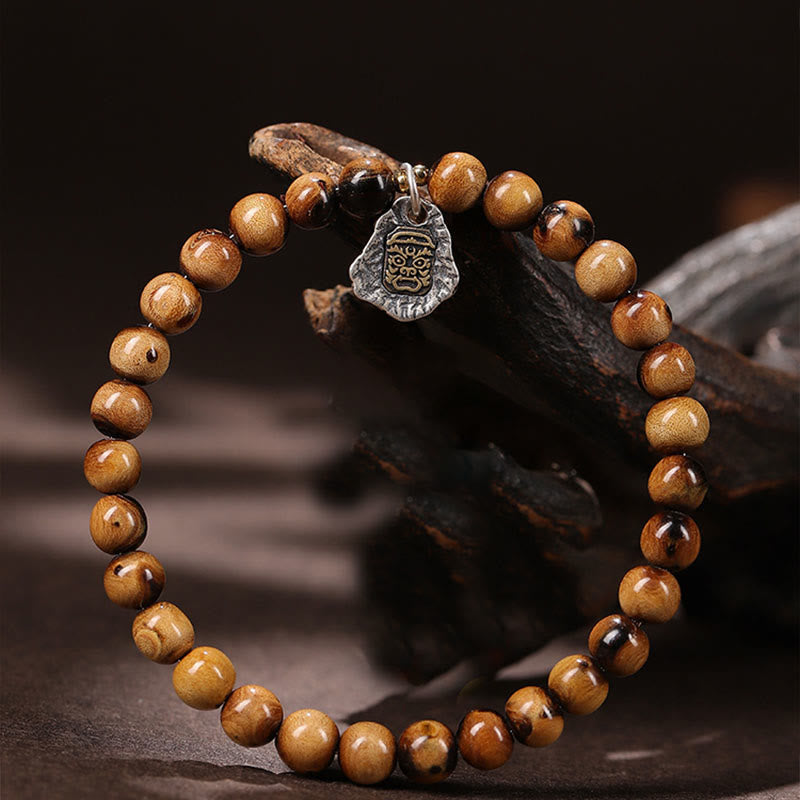 Buddha Stones en argent sterling 925, saule de mer doré naturel, déesse de la richesse, bracelet porte-bonheur, personnage Fu, succès - image 2