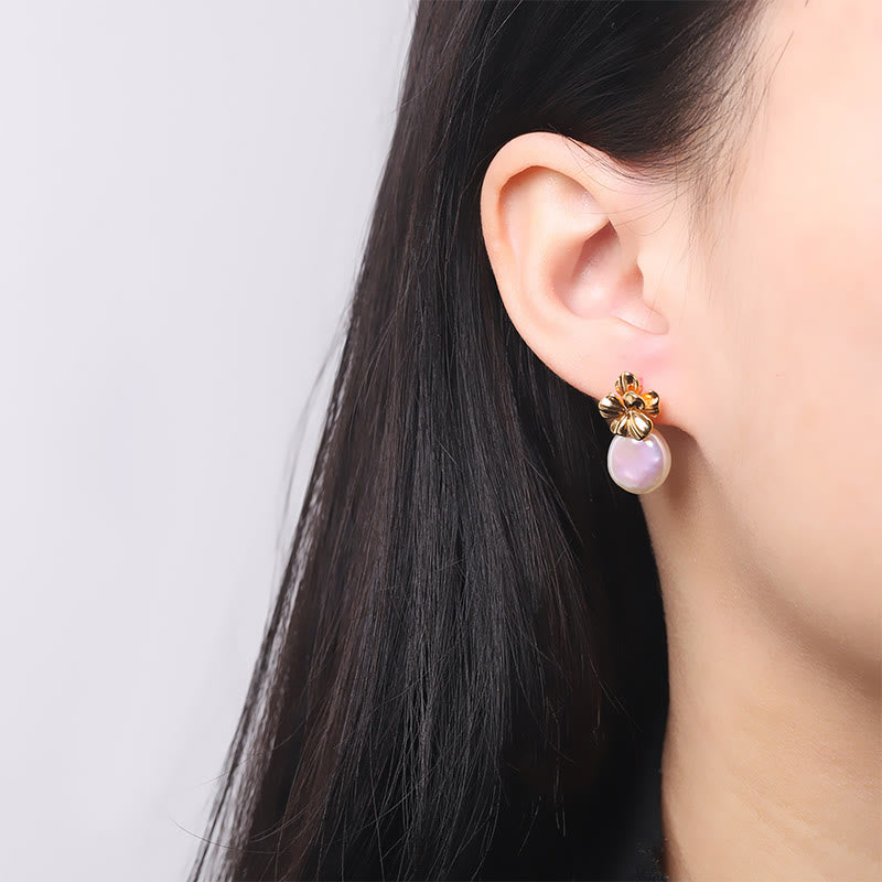 Buddha Stones en argent sterling 925 avec perles baroques naturelles et fleurs de guérison - image 7