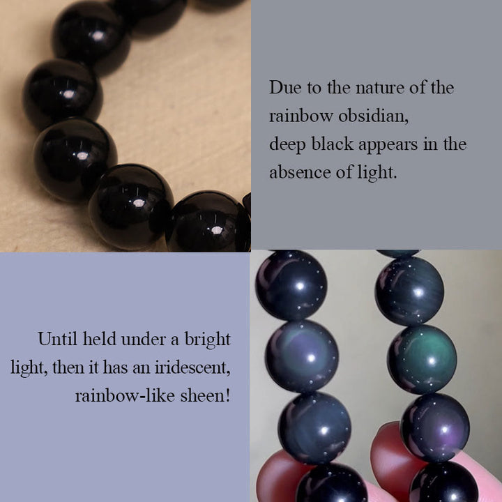 Collier de protection en obsidienne tibétaine Buddha Stones
