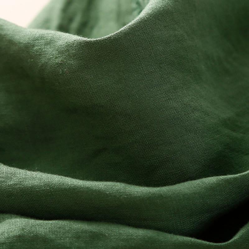 Pantalon harem ample à cordon de serrage et poches, couleur unie, motif floral et Buddha Stones - image 23