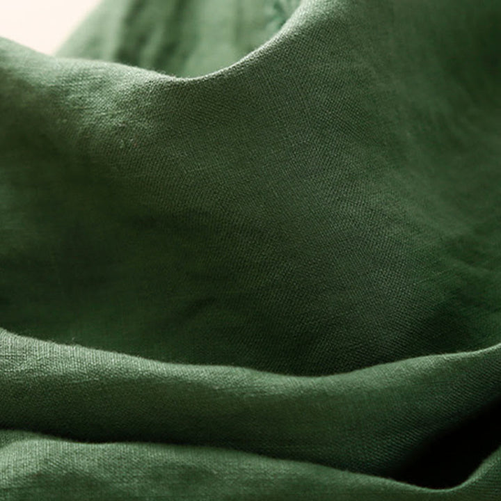 Pantalon harem ample à cordon de serrage et poches, couleur unie, motif floral et Buddha Stones - image 23