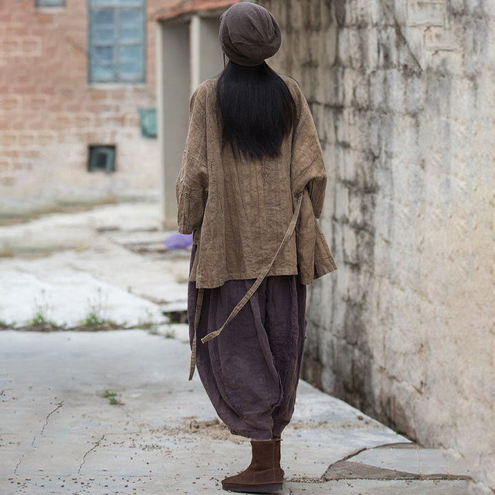 Buddha Stones et teinture par nouage Veste ouverte sur le devant pour méditation zen - image 9