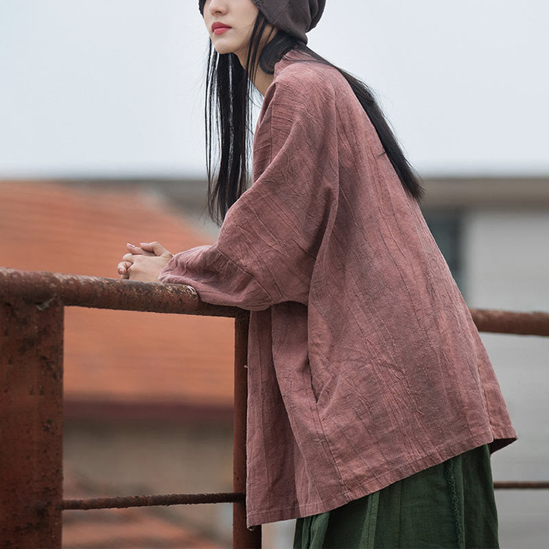 Buddha Stones et teinture par nouage Veste ouverte sur le devant pour méditation zen - image 14