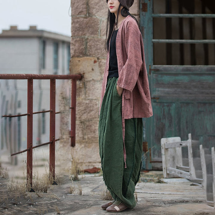 Buddha Stones et teinture par nouage Veste ouverte sur le devant pour méditation zen - image 20