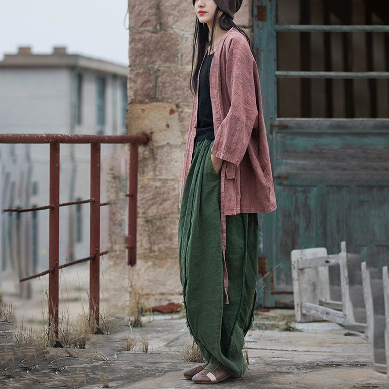 Buddha Stones et teinture par nouage Veste ouverte sur le devant pour méditation zen - image 20