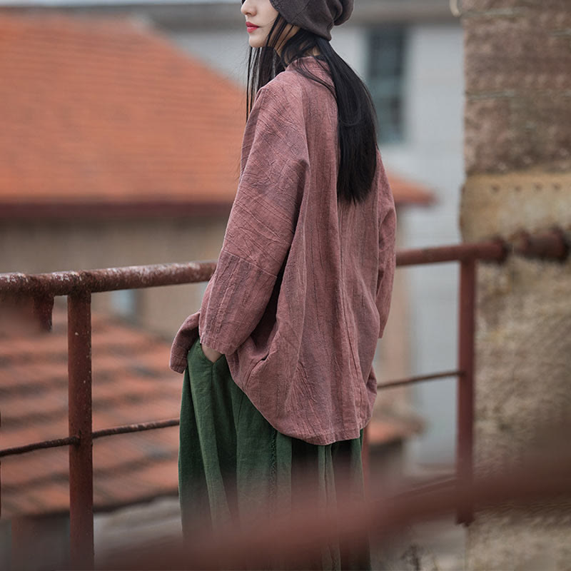 Buddha Stones et teinture par nouage Veste ouverte sur le devant pour méditation zen - image 19