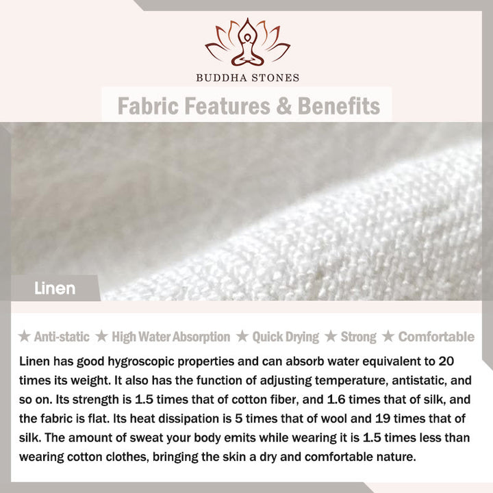 Pantalon décontracté en coton de couleur unie avec cordon de serrage et poches pour hommes Buddha Stones