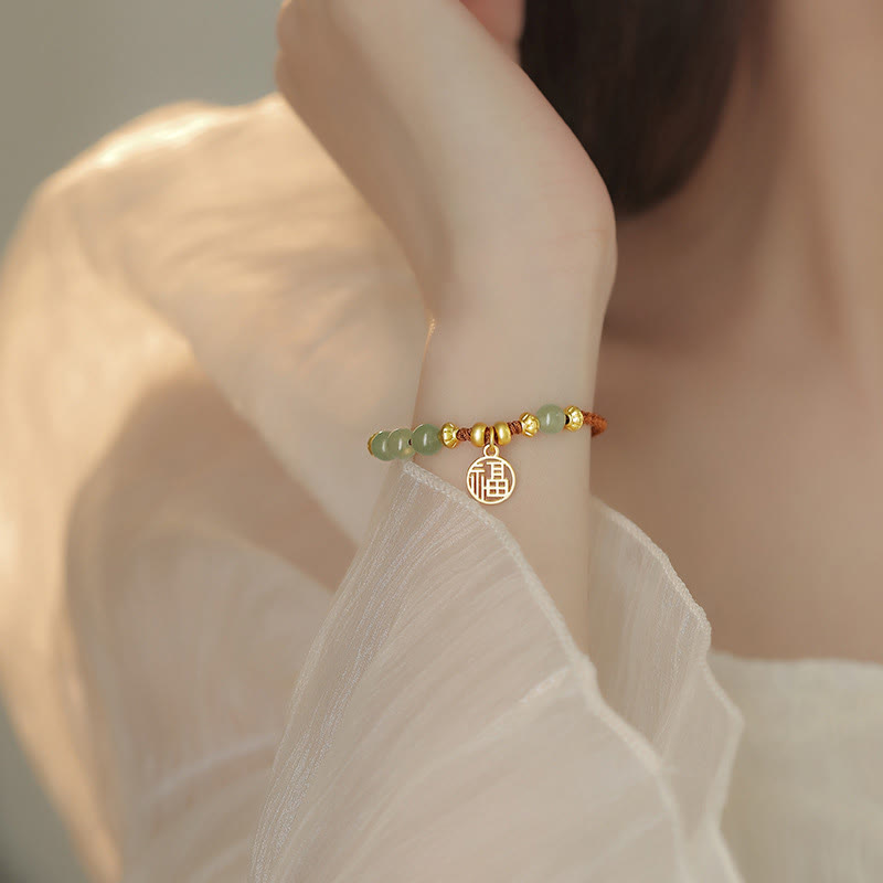 Bracelet en corde de bénédiction Buddha Stones
