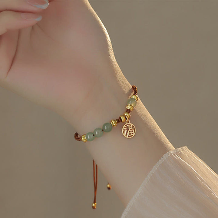 Bracelet en corde de bénédiction Buddha Stones