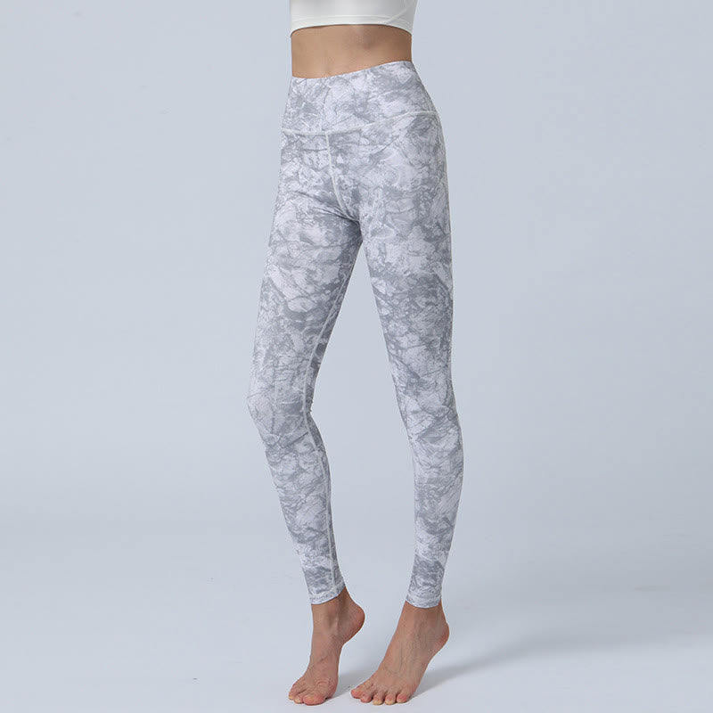 Legging taille haute pour femme avec imprimé Buddha Stones , fleurs, feuilles, sport, fitness, yoga - Gris - US8-10，UK/AU12-14，EU40-42 (XL) - image 13