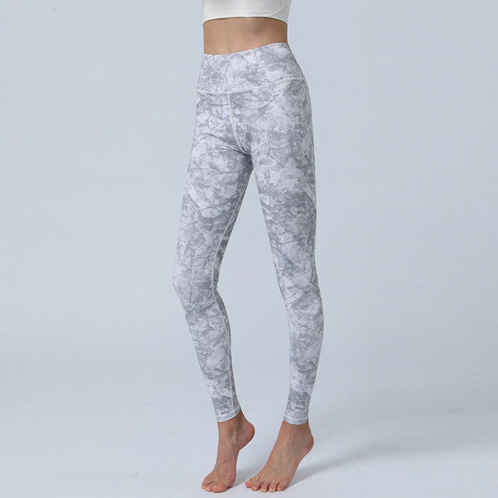 Legging taille haute pour femme avec imprimé Buddha Stones , fleurs, feuilles, sport, fitness, yoga - Gris - US8-10，UK/AU12-14，EU40-42 (XL) - image 13