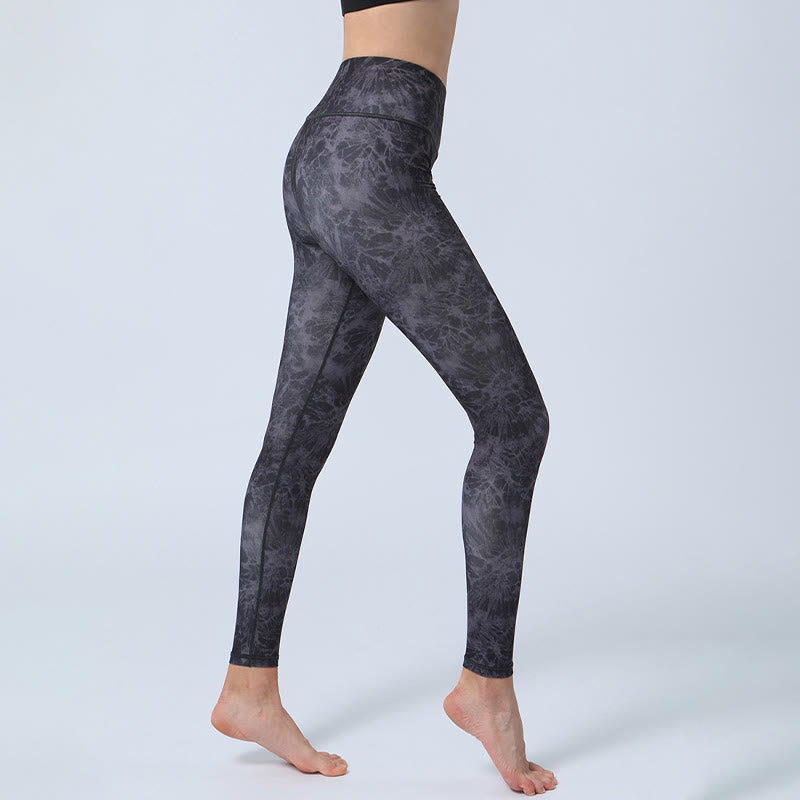 Legging taille haute pour femme avec imprimé Buddha Stones , fleurs, feuilles, sport, fitness, yoga - image 6