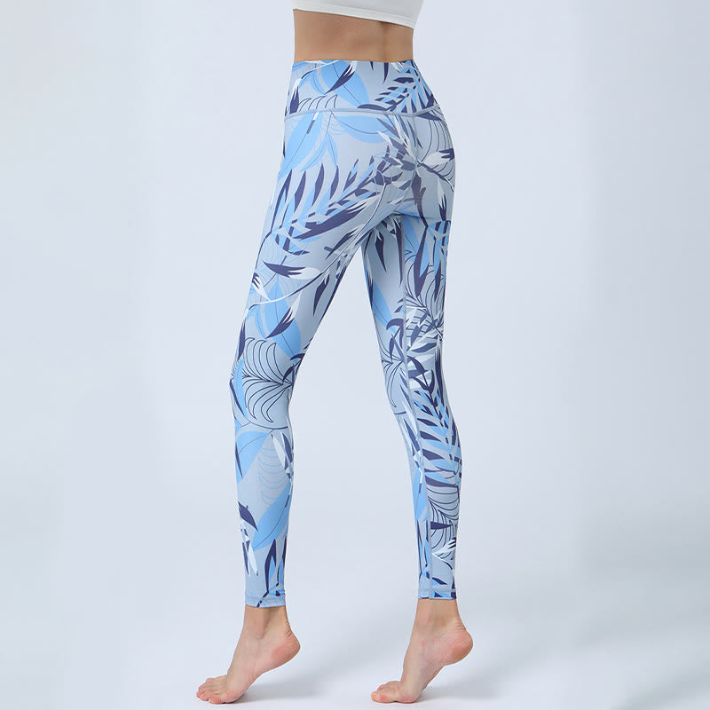 Legging taille haute pour femme avec imprimé Buddha Stones , fleurs, feuilles, sport, fitness, yoga - image 11