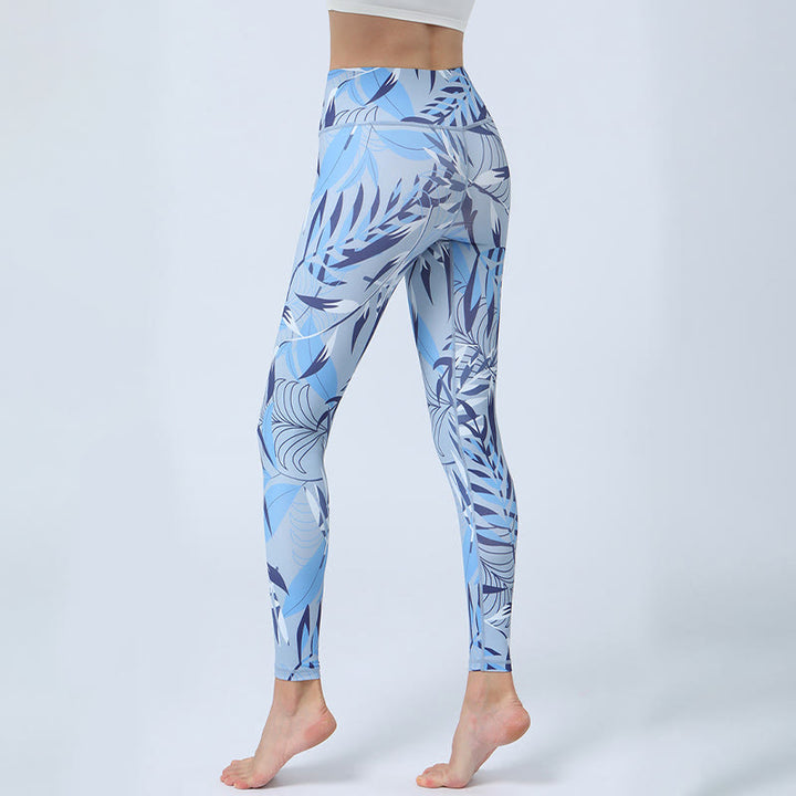 Legging taille haute pour femme avec imprimé Buddha Stones , fleurs, feuilles, sport, fitness, yoga - image 11