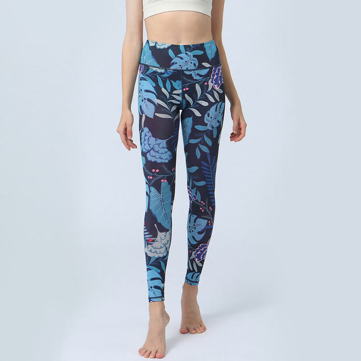 Leggings taille haute pour femme avec imprimé Buddha Stones Leaves Sports Fitness Yoga Pantalon de yoga - image 11