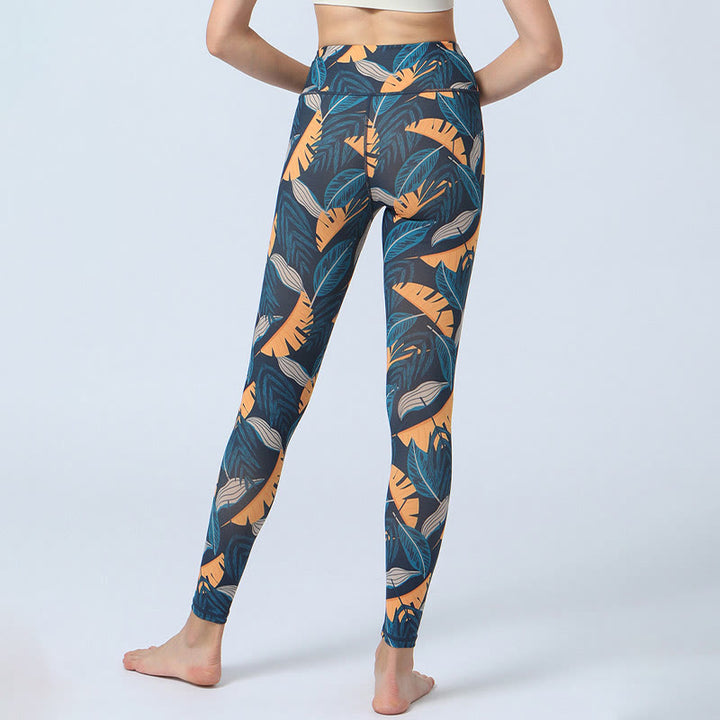 Leggings taille haute pour femme avec imprimé Buddha Stones Leaves Sports Fitness Yoga Pantalon de yoga - image 14