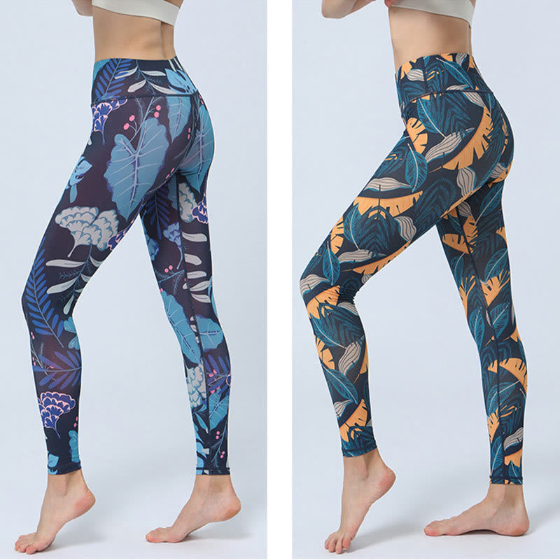 Leggings taille haute pour femme avec imprimé Buddha Stones Leaves Sports Fitness Yoga Pantalon de yoga - image 16