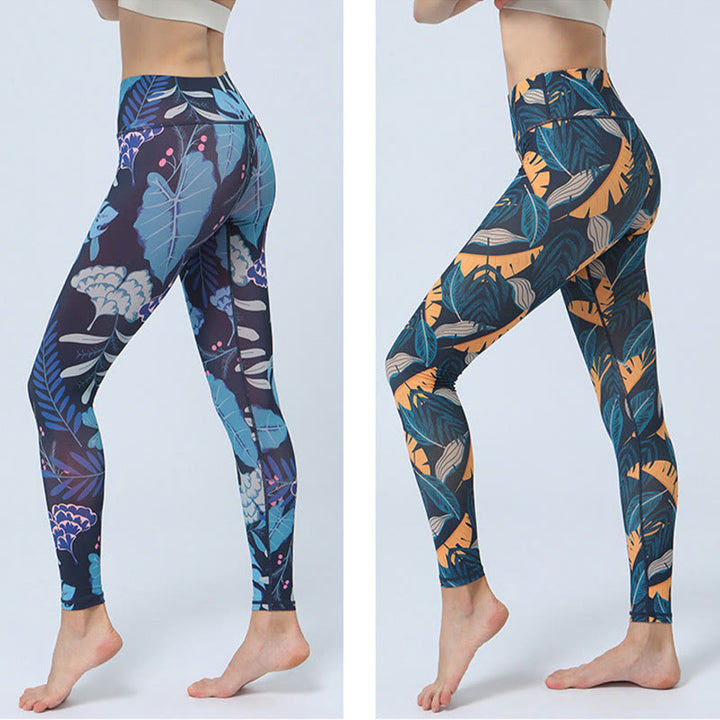 Leggings taille haute pour femme avec imprimé Buddha Stones Leaves Sports Fitness Yoga Pantalon de yoga - image 16
