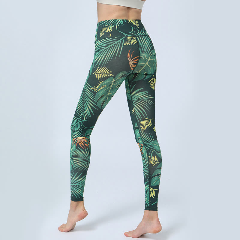 Leggings taille haute pour femme avec imprimé Buddha Stones Leaves Sports Fitness Yoga Pantalon de yoga - image 3