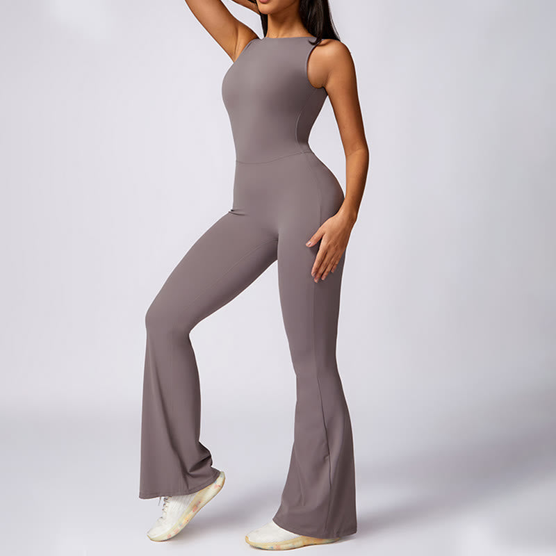 Combinaison décontractée sans manches pour femmes Buddha Stones, pantalon évasé, sport, fitness, yoga - image 1