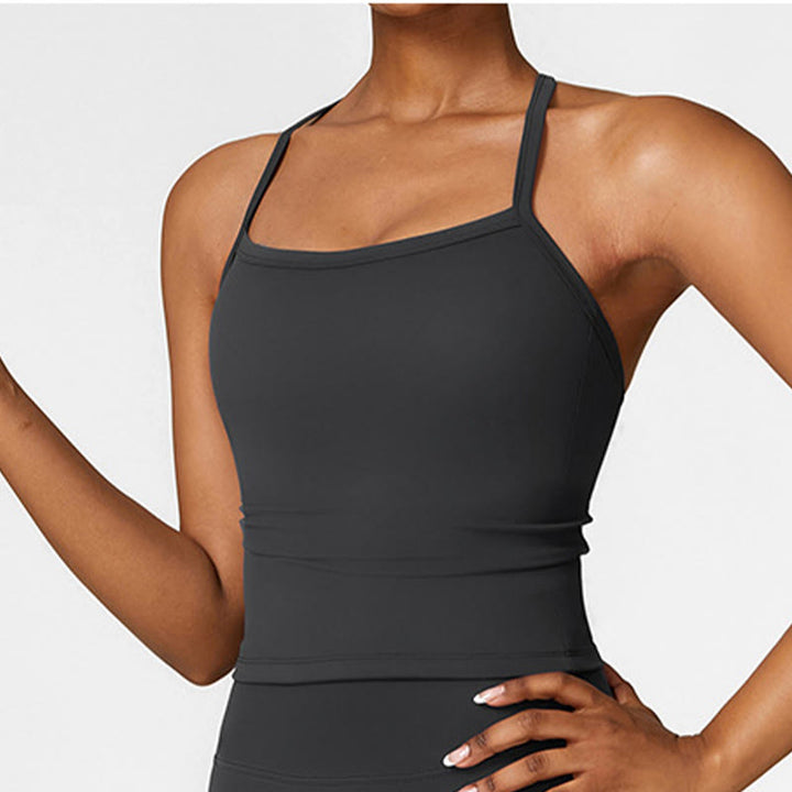 Débardeur court de couleur unie Buddha Stones Short taille haute Tenue de sport Fitness Gym Yoga - image 18