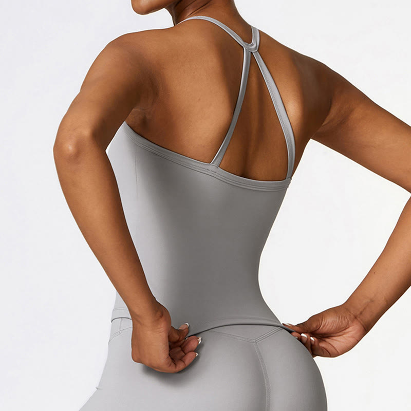 Débardeur court de couleur unie Buddha Stones Short taille haute Tenue de sport Fitness Gym Yoga - image 26