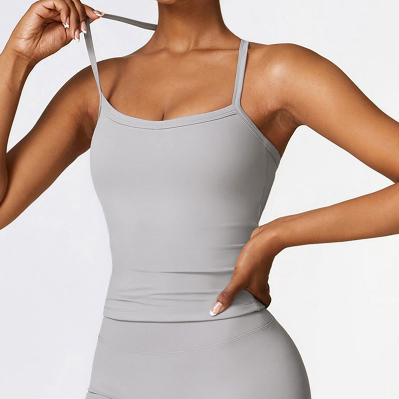 Débardeur court de couleur unie Buddha Stones Short taille haute Tenue de sport Fitness Gym Yoga - image 25