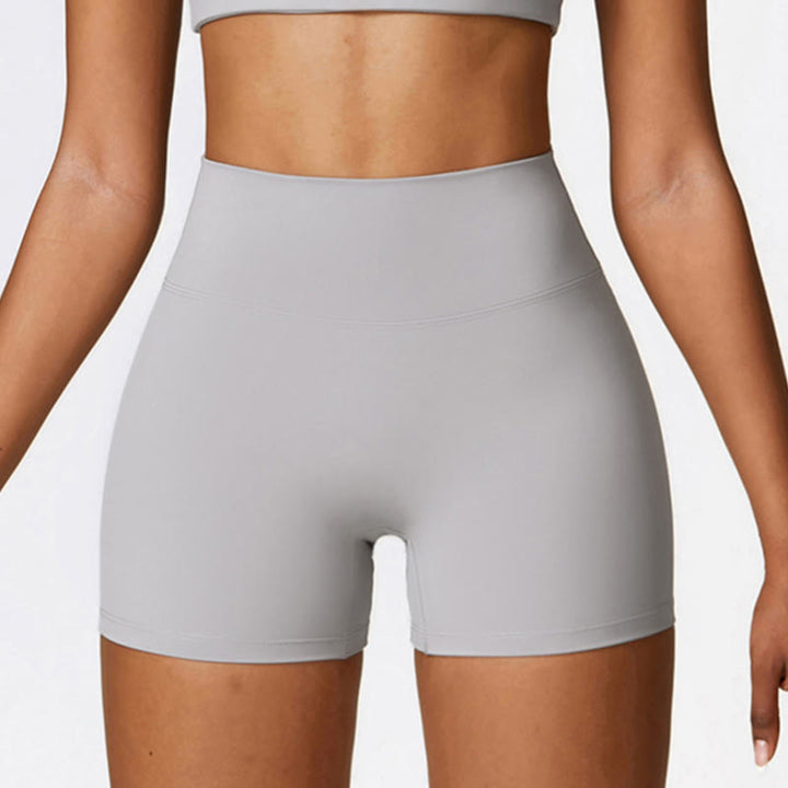 Débardeur court de couleur unie Buddha Stones Short taille haute Tenue de sport Fitness Gym Yoga - Gris - Shorts - US8-10，UK/AU12-14，EU40-42 (XL) - image 32