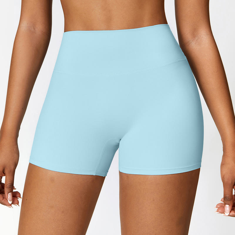 Débardeur court de couleur unie Buddha Stones Short taille haute Tenue de sport Fitness Gym Yoga - Bleu - Shorts - US8-10，UK/AU12-14，EU40-42 (XL) - image 42