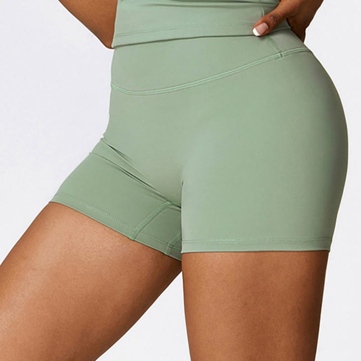 Débardeur court de couleur unie Buddha Stones Short taille haute Tenue de sport Fitness Gym Yoga - image 57